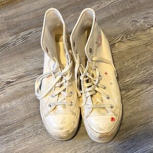 Converse High-Top White Platform Sneakers